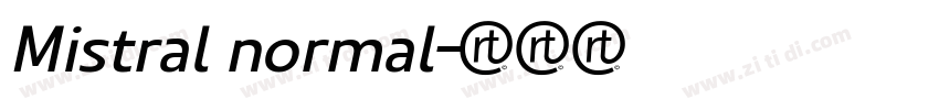 Mistral normal字体转换